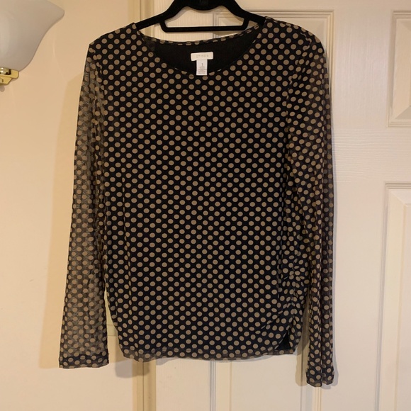 Chico’s Tan/Black Blouse/Jacket Set sz 1 - Picture 5 of 14